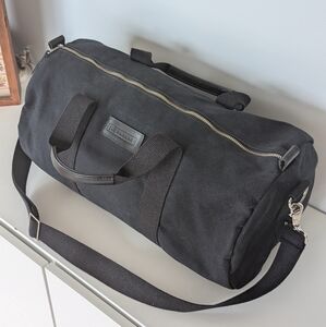 Jack + Mulligan Black Canvas Duffel Bag